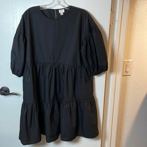 Black Target A New Day Balloon Sleeve Bubble Dress Small  NWT